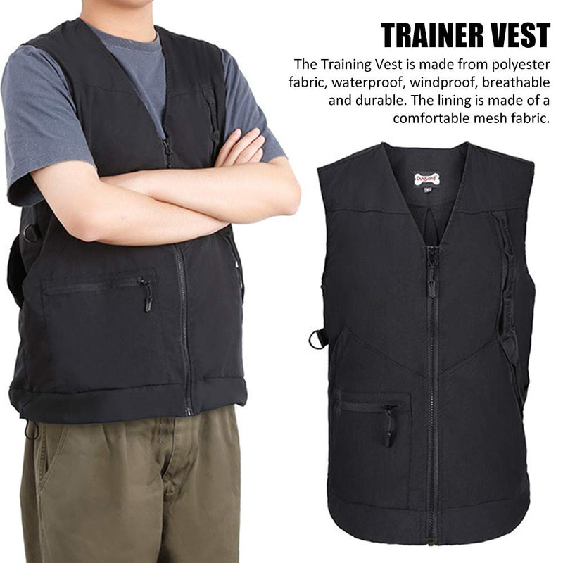 Pet Trainer Vest,Professional Dog Training Vest,Water-proof Pet Owner Obedience Vest,Dog Trainer Security Safety Vest,Dog Handler Training Vest,Dog Trainer's Jacket with Multi Pockets Fishing Vests-M - PawsPlanet Australia