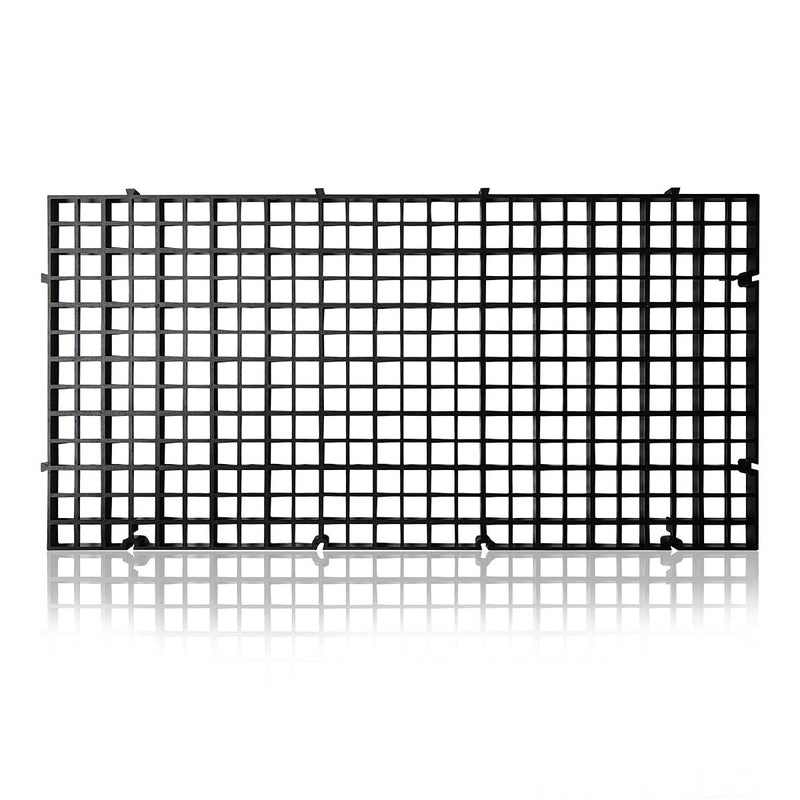 zhuohai 2Set Aquarium Fish Tank Divider, Black Plastic Grid Divider Tray, Egg Crate Fish Tank Bottom Isolation with 4 Snap Together & 8 Sucker - PawsPlanet Australia