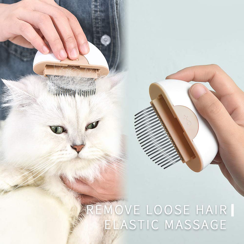 Marchul Cat Brush, Cat Comb for Grooming, Kitten Massager Brushes and Deshedding Tool Set, Cat Grooming Brush for Long Haired or Short Hair to Remove Brown - PawsPlanet Australia