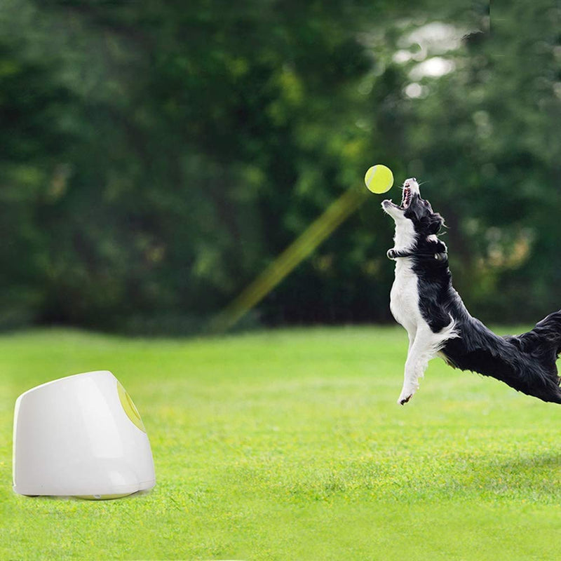 ALL FOR PAWS Interactive Dog Toy Automatic Ball Launcher, Tennis Ball Throwing Machine For Small and Medium Size Dogs, 3 Balls Included, Mini Version Hyper Fetch Mini--NEW - PawsPlanet Australia