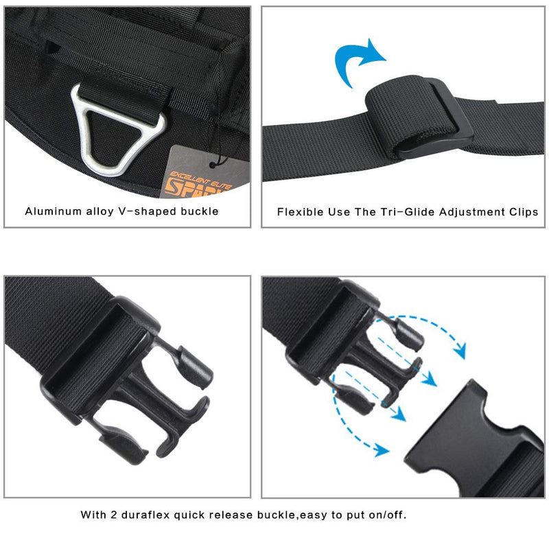 [Australia] - EXCELLENT ELITE SPANKER Tactical Dog Harness Patrol K9 Harness Service Dog Vest Military Dog Vest Working Dog Vest with Handle L Black 