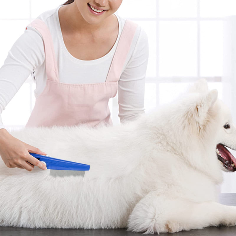 Grooming comb pet flea comb stainless steel flea comb dogs cats flea comb professional pet comb is used for combing animal hair, removing fleas, tangles, stains, tears, pet care - PawsPlanet Australia