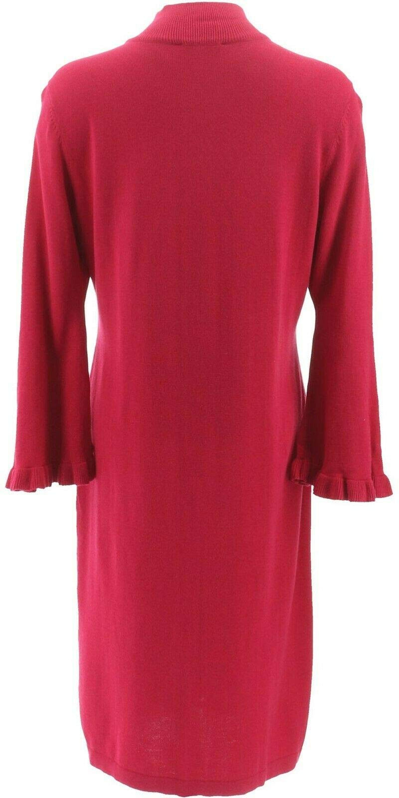Isaac Mizrahi Petite Bell SLV Sweater Dress A343218 PL Imperial Red - PawsPlanet Australia