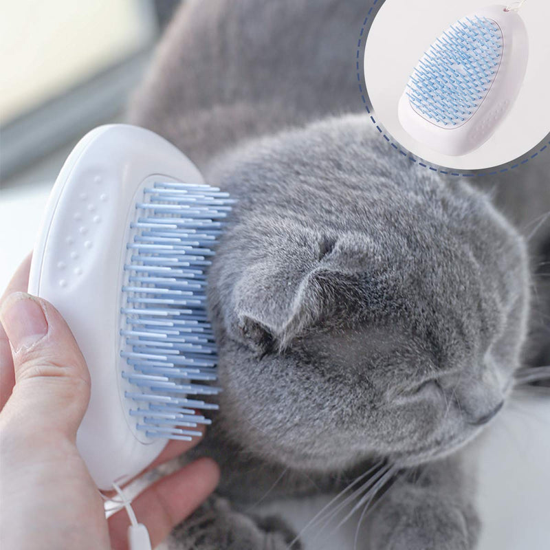 [Australia] - 2 pcs Dogs Cats Brush- Pet Self Cleaning Slicker Brush with Cleaning Button Soft Pet Grooming Hair Brush Quick Release Pet Hair Remover Comb for Removing Undercoat Shedding Hair Pet Massages 