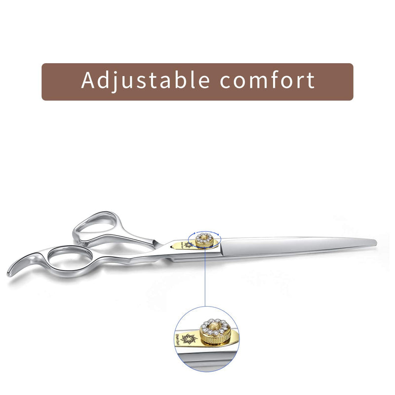 Dream Reach Professional Grooming Scissors Dog Scissors Straight Dog Grooming Scissors Pet Grooming Grooming Scissors Made of 440C Japanese Stainless Steel Grooming for Dogs Cats (7 Inch Straight Scissors) C Grooming Scissors - PawsPlanet Australia