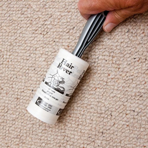 7.5m Clothes Brush For Pet Hair - Handy Lint Remover with the Stickiest Un-Perforated Paper on the Market. Refillable, Easy to Use and Long-Lasting with Fast UK Delivery. White Design Roller 1 - PawsPlanet Australia