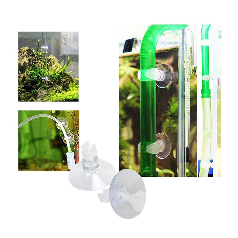 Aquarium Suction Cups 20pcs Clear Airline Tube Clips Holders Clamps 3/16 '' for Fish Tank Tubing - PawsPlanet Australia