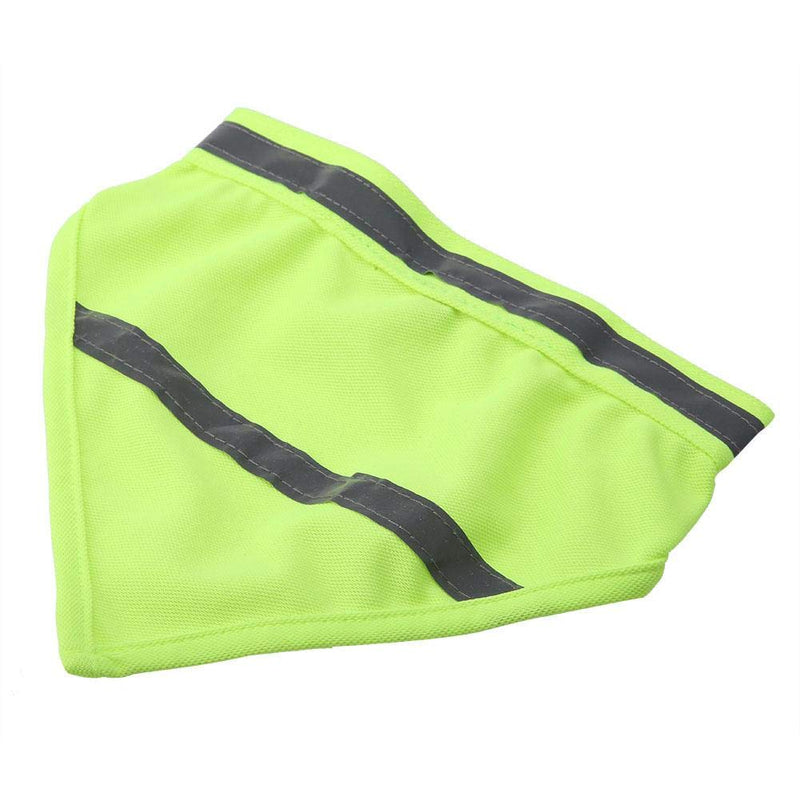 Dog Bandanas Reflective Safety Dog Scarf Triangle Stripe Pet Dog Collar Personalized Neon Color Visibility Products Kerchief (L-Fluorescent Yellow) L Fluorescent Yellow - PawsPlanet Australia