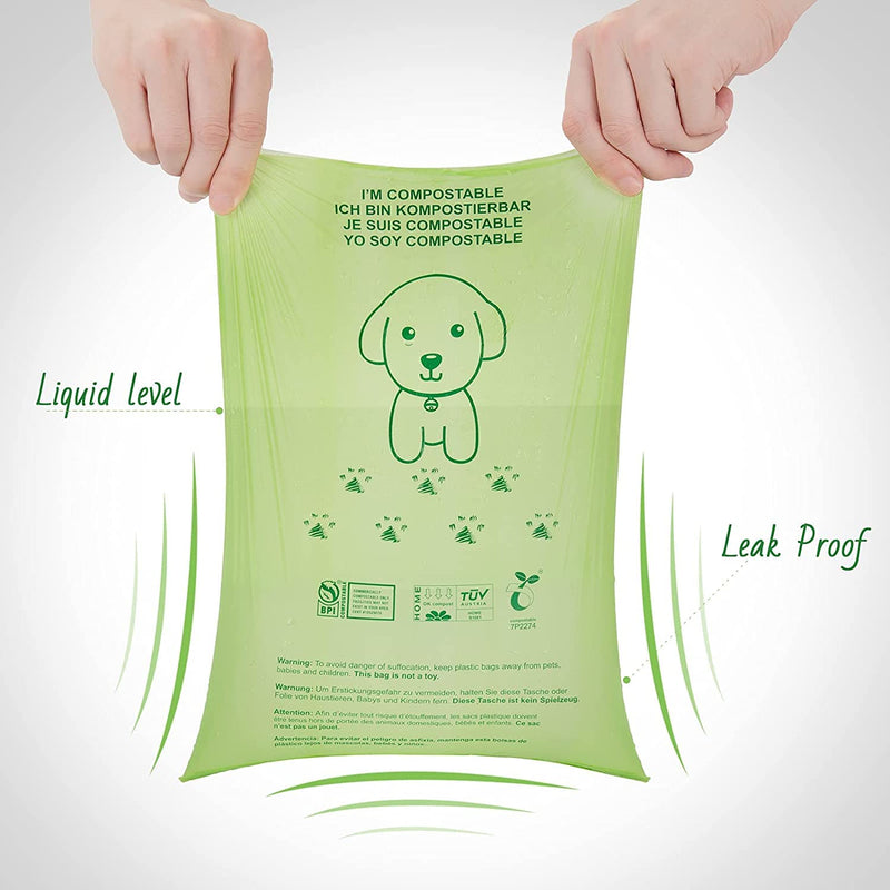 Poop Bags for Dog Waste, Tear Resistant, Thick Plastic, Guaranteed Leak-proof, Scented 120 Counts 8 Rolls, Each Dog Poop Bag Measures 9 x 13 Inches - PawsPlanet Australia