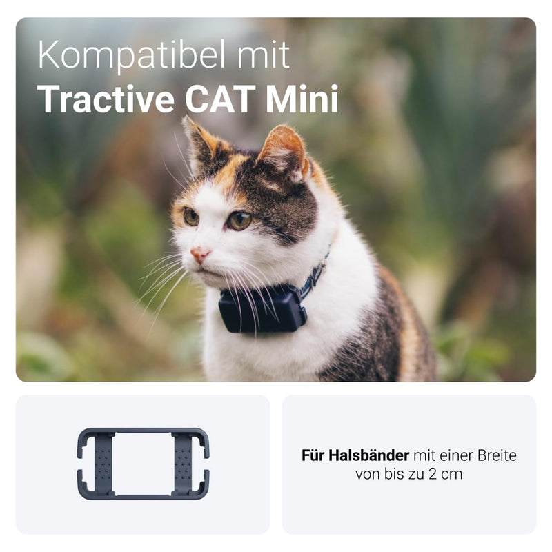 Tractive mounting clips (2 pieces) for the CAT Mini GPS tracker for cats for safe adventures. One size clip holder - PawsPlanet Australia