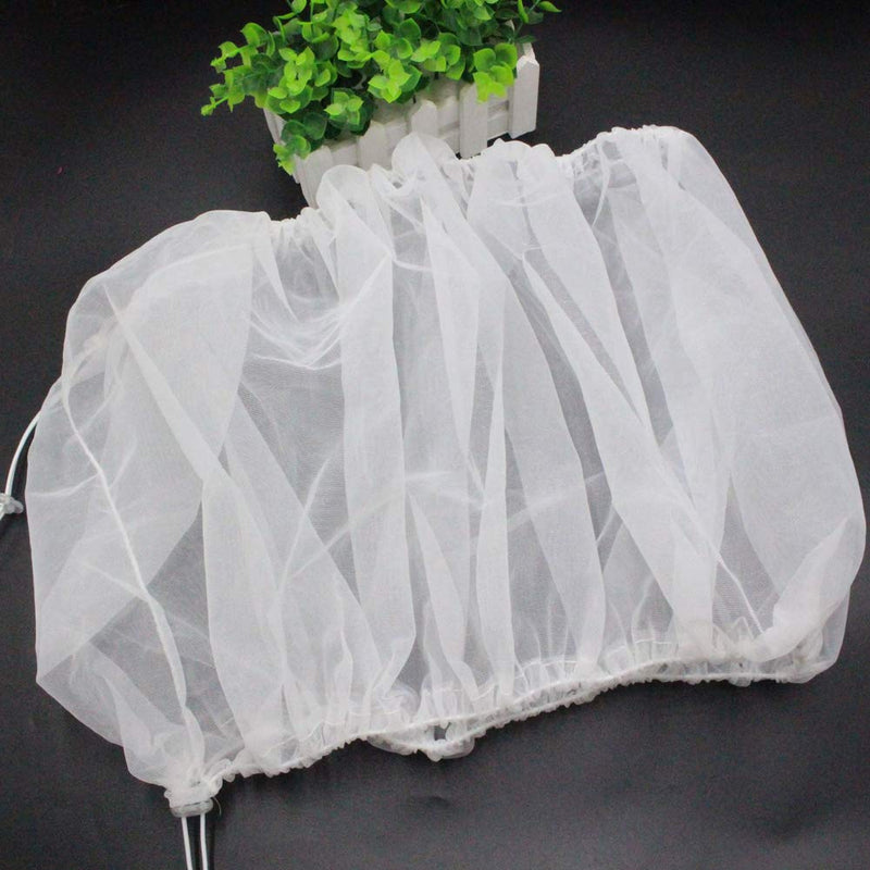 [Australia] - ZOCONE Bird Seed Guards & Catchers 100"×13" Stretchy Adjustable Drawstring Bird Cage Mesh Net Cover Cage Skirt 13"×100" White 