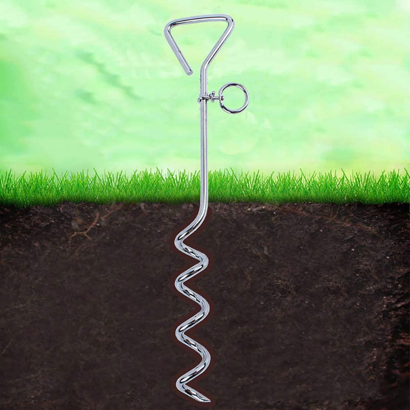 Cable leash for dogs, 15ft mooring peg for dogs, mooring peg with leash, tie out cable for camping, for yard and camping, pet leash for medium to large dogs - PawsPlanet Australia