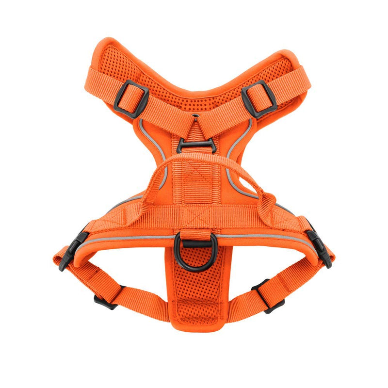 [Australia] - Maverick Dual Attachment Outdoor Dog Harness by Voyager | NO-pull Pet Walking Vest Harness - Orange, Medium 