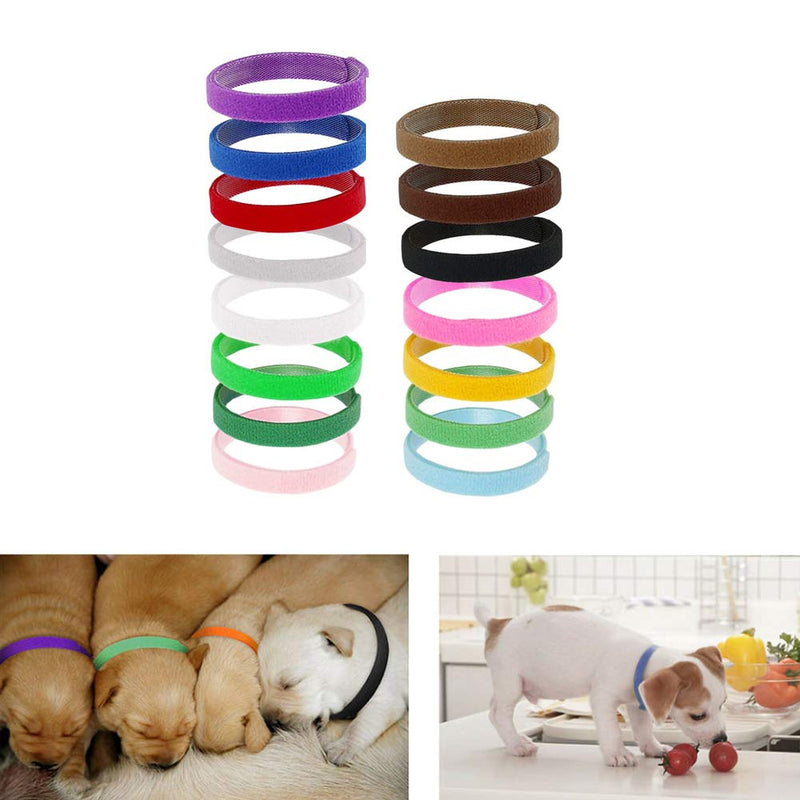 N/H Puppy Bands Collars, Soft Reusable Pet Identification Bands, 15Pcs - PawsPlanet Australia