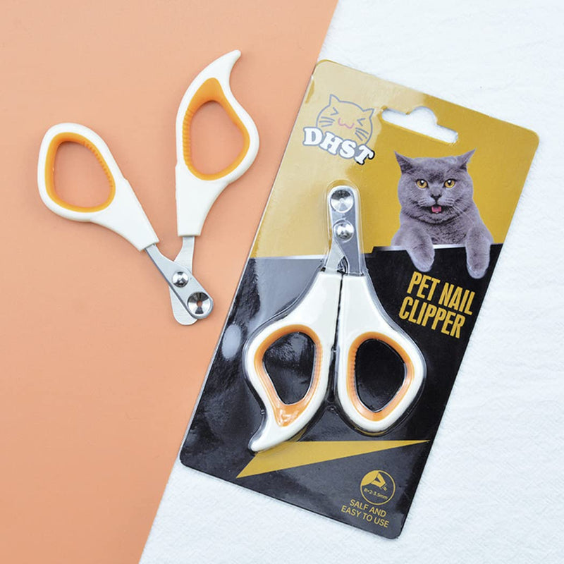 LUTAKU Pet Nail Clippers Update Version Cat and Kitten Claw Nail Clippers for Trimming Professional Pet Nail Clippers Ideal for Cats, Puppies, Kittens and Small Dogs (Orange) Orange - PawsPlanet Australia
