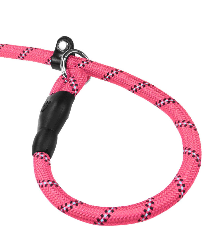 [Australia] - Joytale Dog Slip Leash Rope - Reflective Training Leads for Small Medium Large Dogs - 3/8 & 1/2 inch by 6 Feet 3/8"x6' Pink 