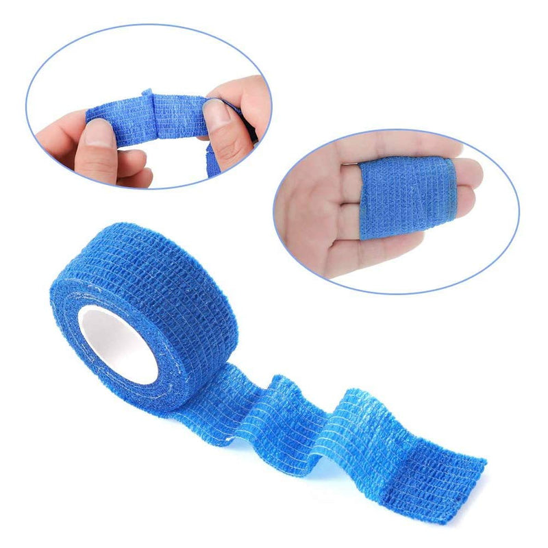 FHYT 8 Rolls Self Adhesive Cohesive Bandages Pet Vet Wrap Non-woven Elastic Sports Cohesive Support Bandage Water Repellent Breathable for Wrist Ankle Sprains Swelling 8 Colour - 5cm x 4.5m - PawsPlanet Australia