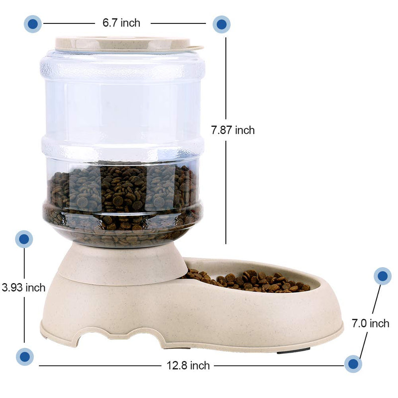 [Australia] - Automatic Cat Feeder and Water Dispenser in Set with Pet Food Mat for Small Medium Dog Pets Puppy Kitten Big Capacity 1 Gallon x 2 