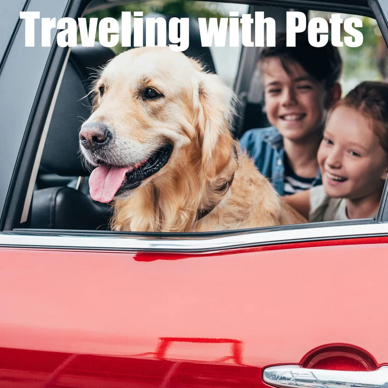 Pack of 2 dog harnesses, car seat belt for dogs, tear-resistant, adjustable, dog seat belt, adjustable dog seat belt, safety harness for all dog breeds, cats and car types, black/yellow - PawsPlanet Australia