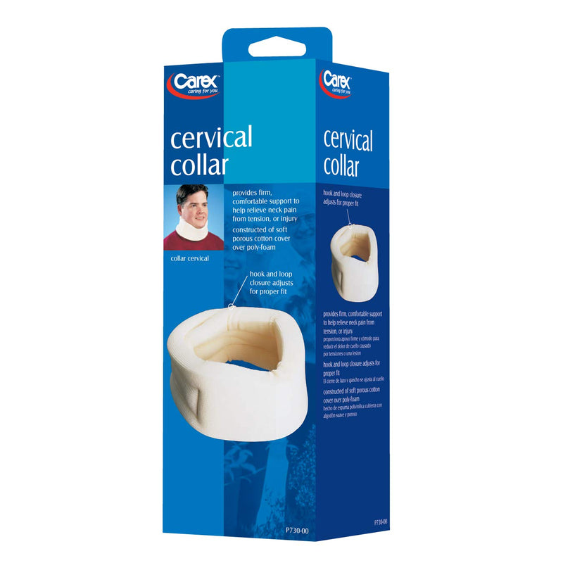 [Australia] - Carex Cervical Collar For Neck Pain - Neck Brace For Neck Pain Relief - Neck Collar After Whiplash or Injury, Made Of Soft Cotton 