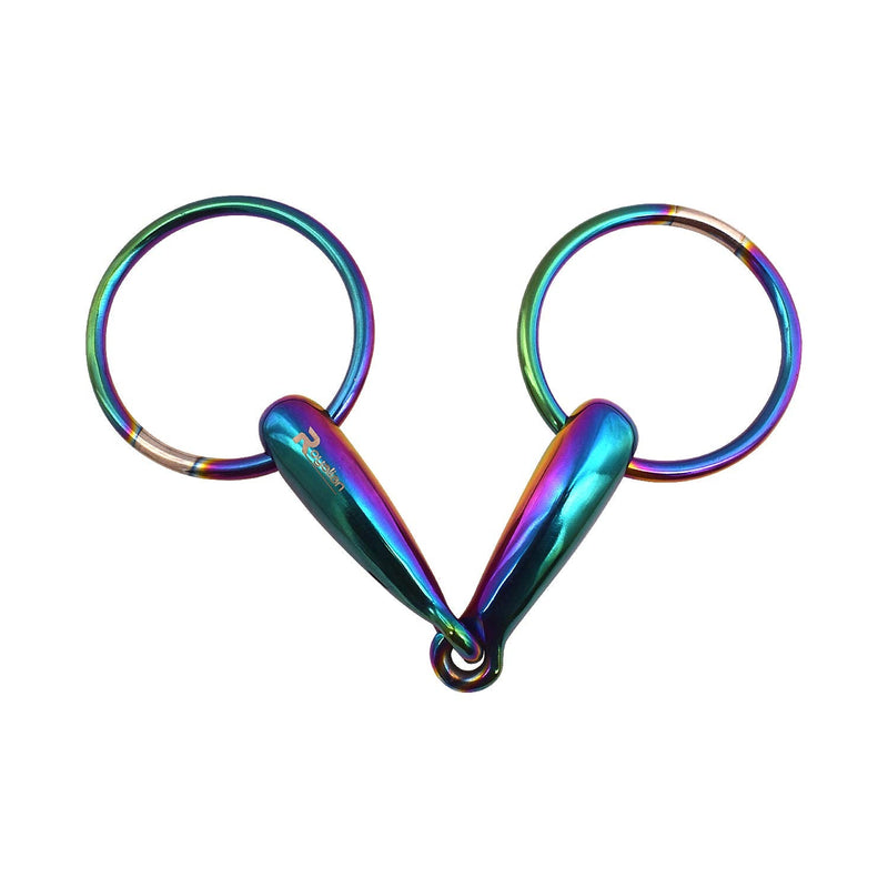 Royalian Equestrian Horse Mouth O-Ring Stainless Steel Snaffle Bit Comfort Loose Ring All Purposes Horse Riding Jointed Mouth Non-Crooked Mor (5'') 5'' - PawsPlanet Australia