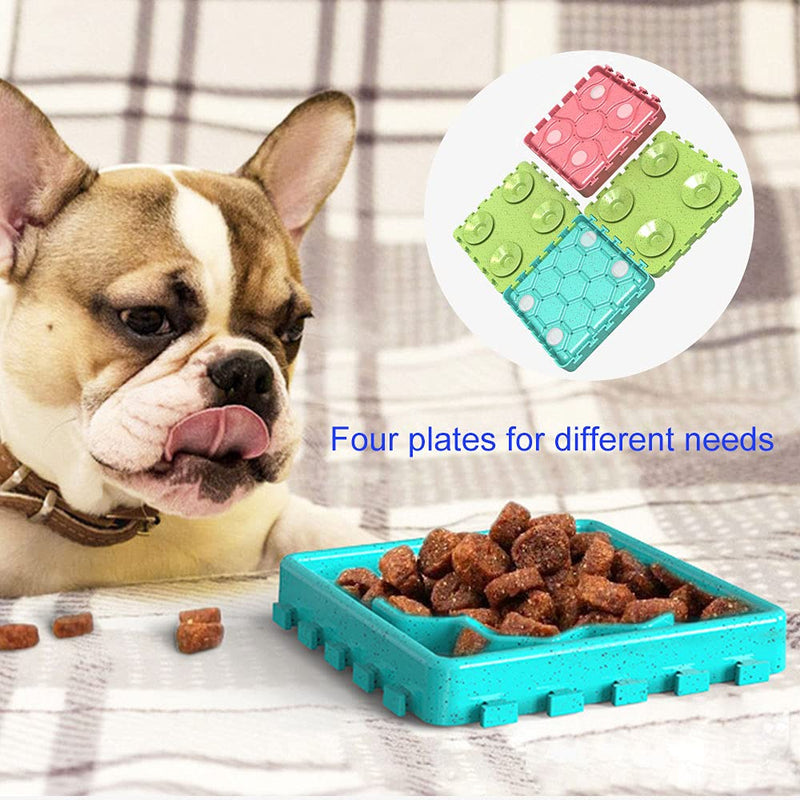 Yintek Slow Feeder Dog Bowl, 4 In 1 Slow Eating Dog Bowls, Dog Licking Mat with Non-Slip Suction Cups - PawsPlanet Australia