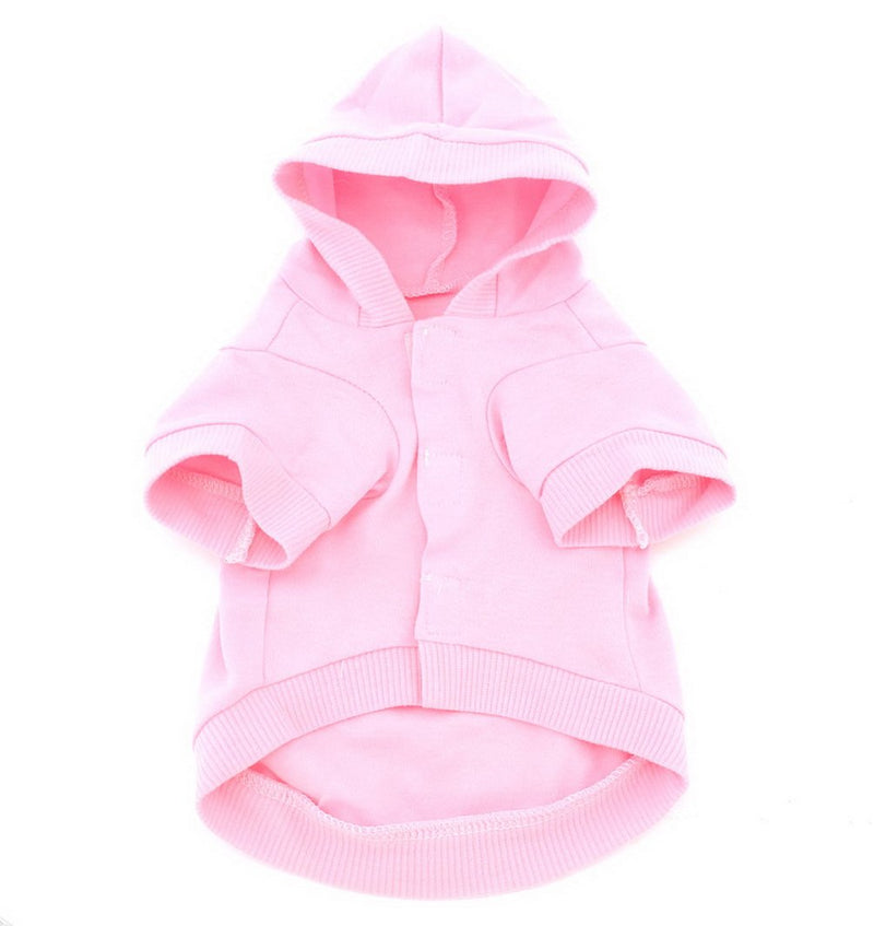 SMALLLEE_LUCKY_STORE Small Dog Spoiled Hoodie Chihuahua Clothes for Girls Crown Puppy Tee T shirt for Cat Yorkshire Toy Poodle Pink XS - PawsPlanet Australia
