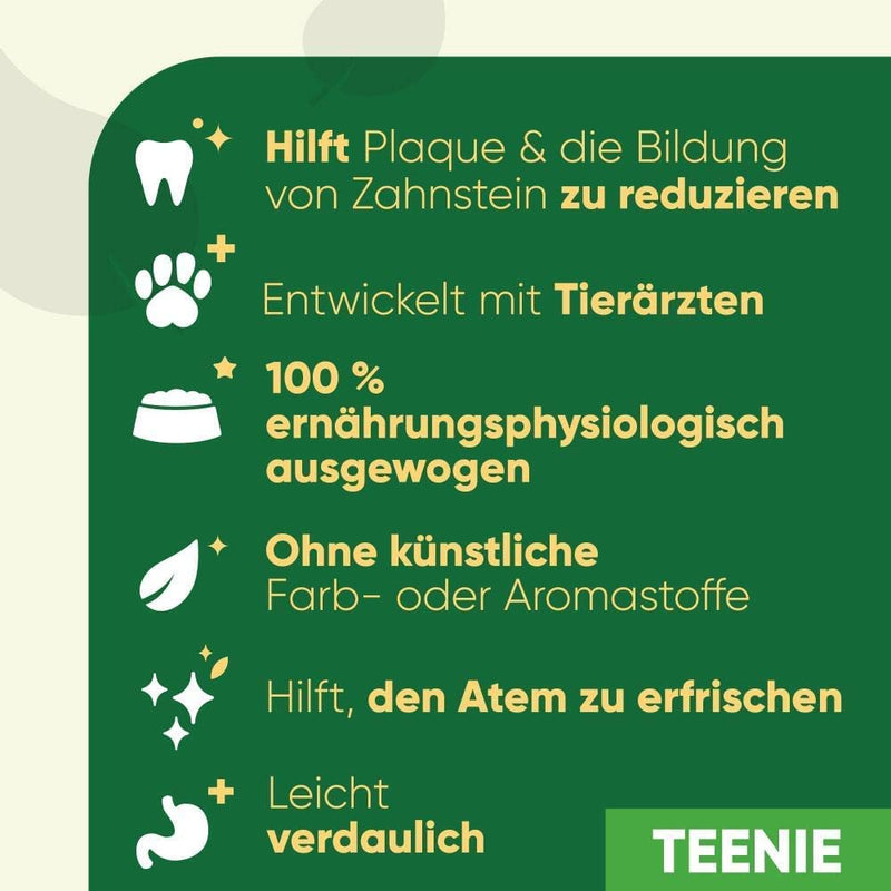 Greenies Dental Treats Original Teenie - dental care snacks for very small dogs from 2-7 kg - dog treats for daily teeth cleaning - 1 x 340 g Teenie Original 340 g (pack of 1) - PawsPlanet Australia