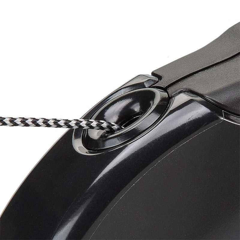 Retractable Dog Lead AMIGO Cord LONG, Folding Cord, 7 m, Max 20 kg, Black - PawsPlanet Australia