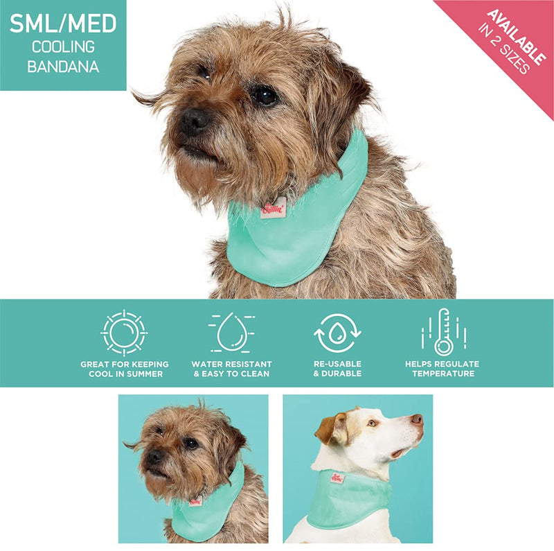Pet Brands Cooling Bandana For Dogs 44x13cm, Pet Adjustable Cooling Collar - Small/Medium, Blue - PawsPlanet Australia