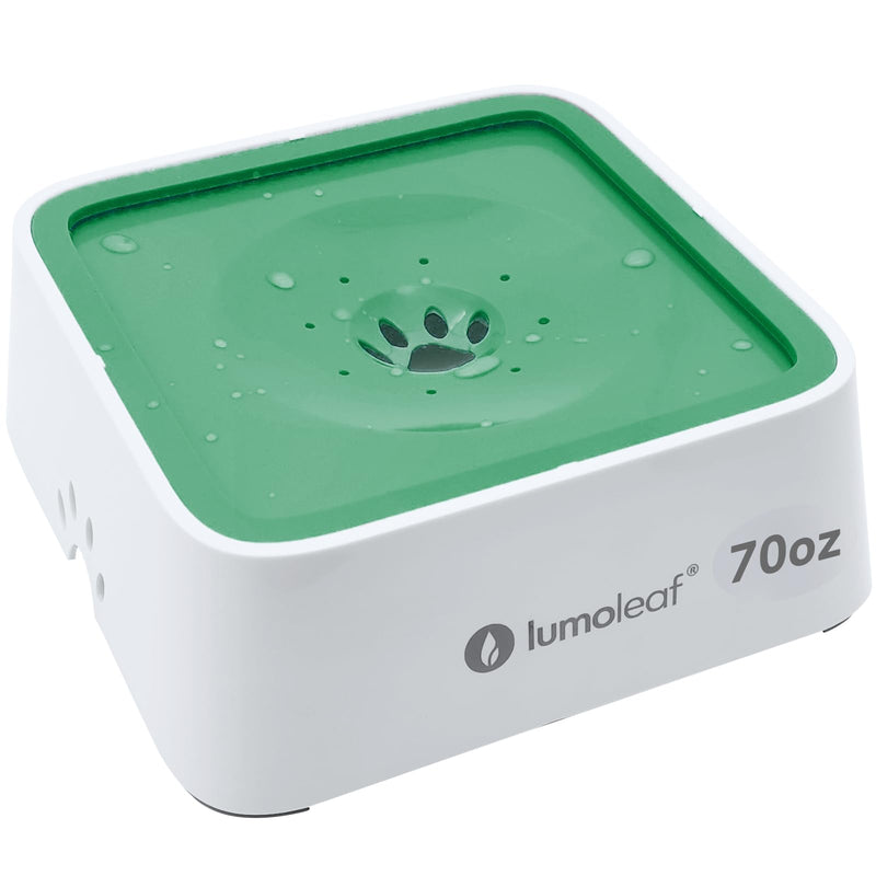 LumoLeaf water bowl for dogs, 2L, anti-slosh feeding bowl dog on the go with carbon filter, dog bowl travel drinking bowl water dispenser (2000ml green) 2000ml green - PawsPlanet Australia