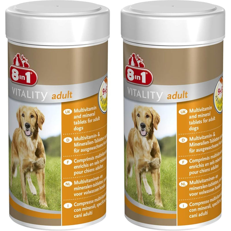 8in1 multivitamin tablets adult - for nutritional supplementation for adult dogs, 1 can (70 tablets) (pack of 2) 70 pieces (pack of 2) adults - PawsPlanet Australia