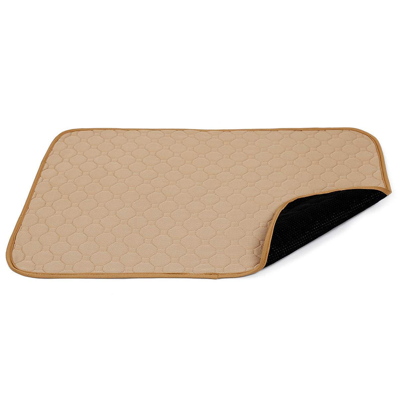 Washable Large Pee Pads for Dogs, 4 Layers Waterproof/Soft/Super Absorbing/Anti-Slip Machine Washable Dog Training Puppy Wee Whelping Pad for Home Apartment Crate Travel 100x67cm, Beige (1 Pack) 1 Pack - PawsPlanet Australia