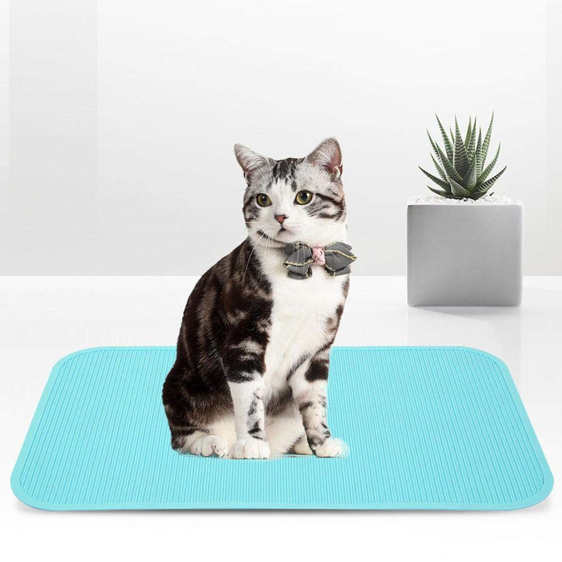 Oumefar Pet Non-Slip Rubber Mat Waterproof Dog Placemat Washable Feeding Mat for Pet Grooming Bathing Training Table(Green) Green - PawsPlanet Australia