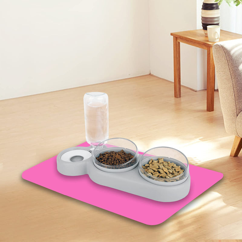 Cat Bowls Gravity Cat Puppy Water and Food Bowl Set Automatic Cat Feeder with Waterproof Mat for Small Medium Dog - PawsPlanet Australia