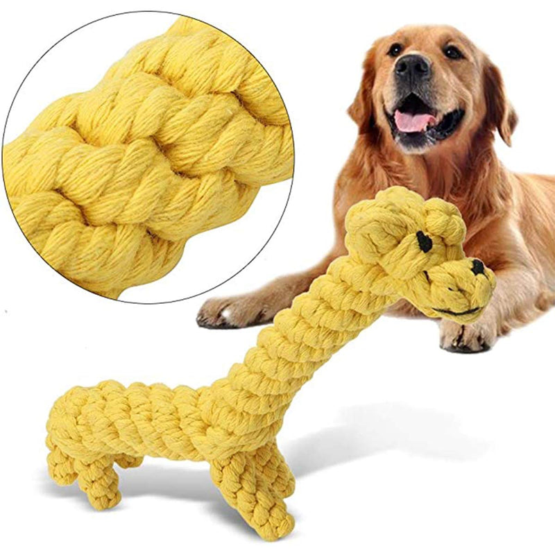 3 Pack Dog Rope Toys, Pet Puppy Chew Toys for Teething Boredom Dogs Rope Ball Knot Training Teeth Dogs Treats Toys Dog Gifts(Duck, Lion,Deer) - PawsPlanet Australia