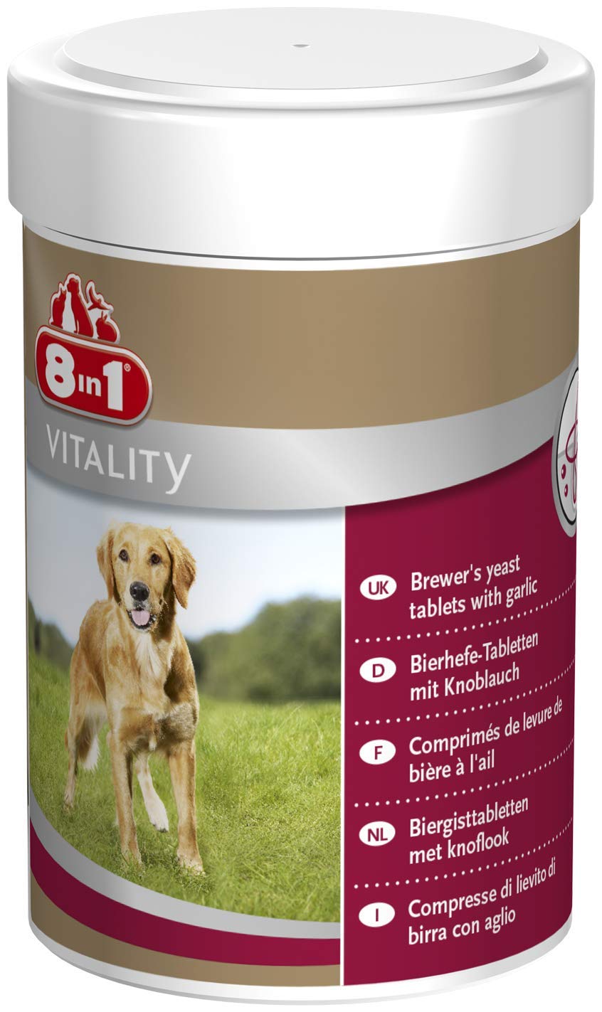 8in1 brewer's yeast tablets - unique combination of vitamins for dogs, supports skin and coat care, 260 tablets - PawsPlanet Australia