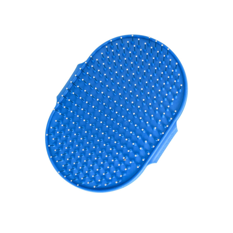 Pet Dog Brush Cat Brush Self-Cleaning Pet Brush Dog Bath Brush Brushing Out Loose Hair Dust Dirt with Adjustable Ring Handle for Long Haired Dogs and Cats Blue - PawsPlanet Australia