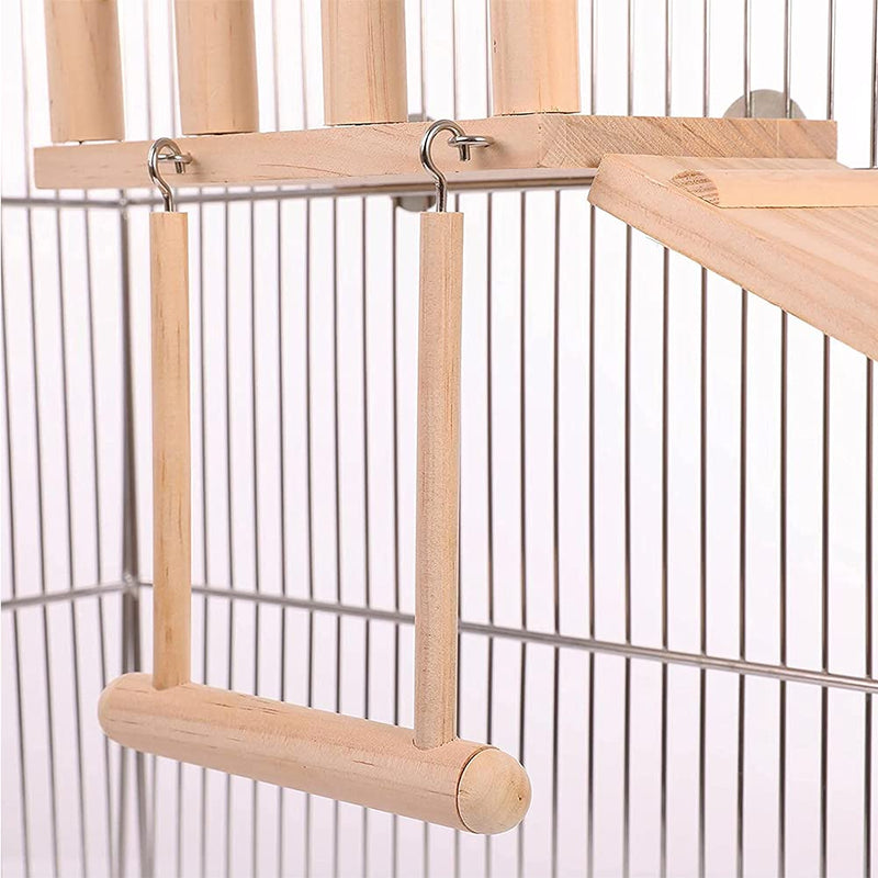 TeTupGa Hamster Bird Perches Cage Toys Parrot Wooden Platform With Climbing Ladder Playing Gyms Exercise Stands Wood Swing Chewing Toys Sets For Animals Green Cheeks, Baby Lovebird, Chinchilla, Budgie - PawsPlanet Australia