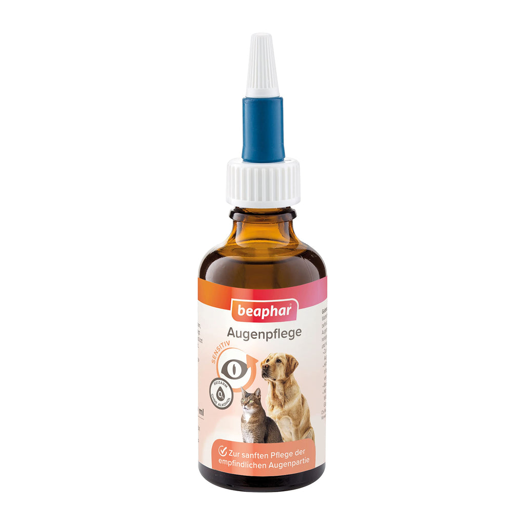 Beaphar Sensitive Eye Care for Dogs & Cats | Eye Cleaner for Dogs & Cats | Particularly mild & low-irritation care | Soft pipette | 50ml lotion - PawsPlanet Australia