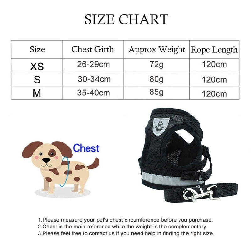 PUPTECK Cat Harness with Leash Collar Set - Adjustable Soft Harnesses Nylon Strap with Fashion Style Design Escape Proof for Walking Outdoor Kittens Puppies Cats - PawsPlanet Australia