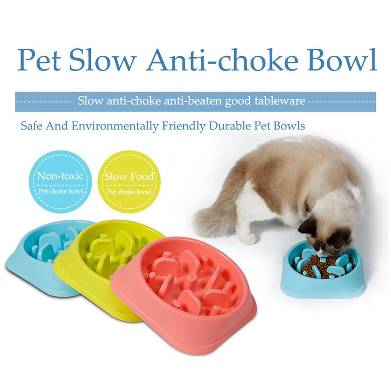 meioro Pet Dog Slow Food Bowl Anti-Choke Dogs Slow Feeders Pets Supplies Large and Small Dogs Lose Weight to Help Digestion Pet Utensils Slow Eating Dog Bowl Blue - PawsPlanet Australia