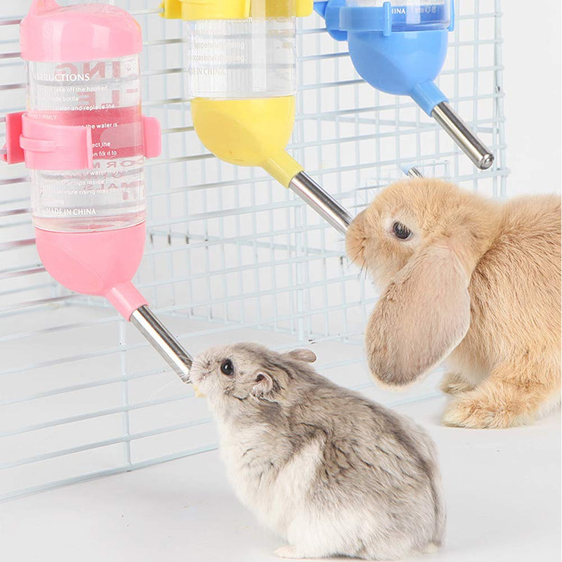 Geluode 4 Pcs 80ml Hamster Water Bottles,No Grip Hanging Water Dispenser Small Animal Automatic Water Feeder for Hamster,Rabbit, Guinea Pig, Squirrel,Small animal - PawsPlanet Australia