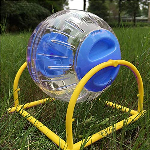 Hamster Big Run-About Exercise Ball with Stand 5.9 inch Transparent Hamster Ball Dog Special Toy Ball Lightweight, Breathable, Prevent Escape Suitable for Small Animals Azure blue - PawsPlanet Australia