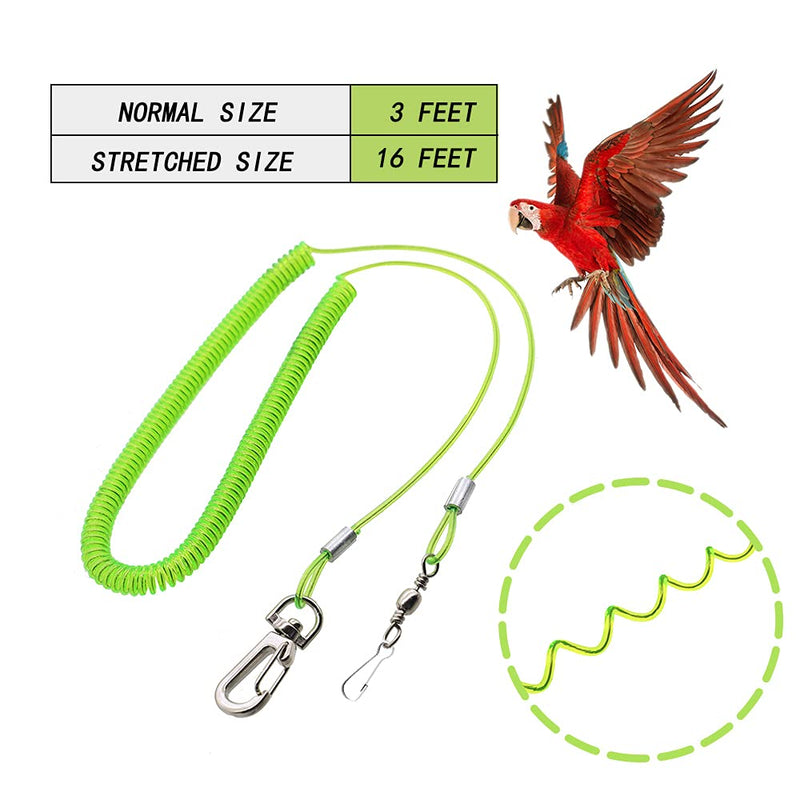 Parrot Bird Harness Leash Anti-bite Outdoor Flying Training Rope with 5pcs Different Sizes of Soft Foot Loops and Training Whistle(Upgraded Version of Ankle Ring) - PawsPlanet Australia