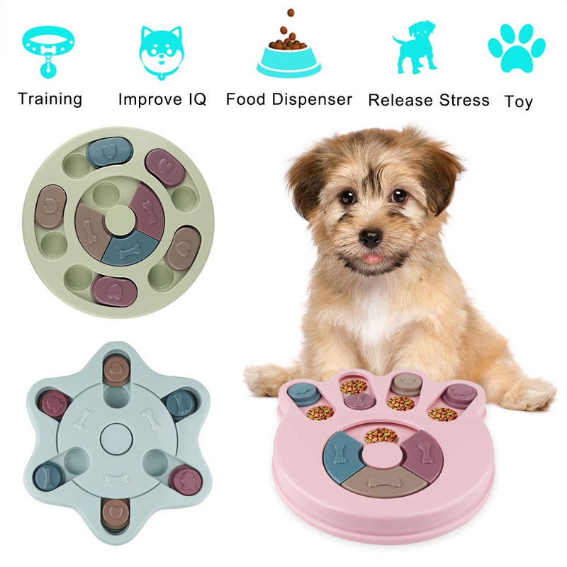 KOLLNIUN Dog Puzzle Feeder Toy, Puppy Treat Dispenser Bowl Interactive Slow Dispensing Feeding Pet Improve IQ Game Brain Training Feeder - PawsPlanet Australia