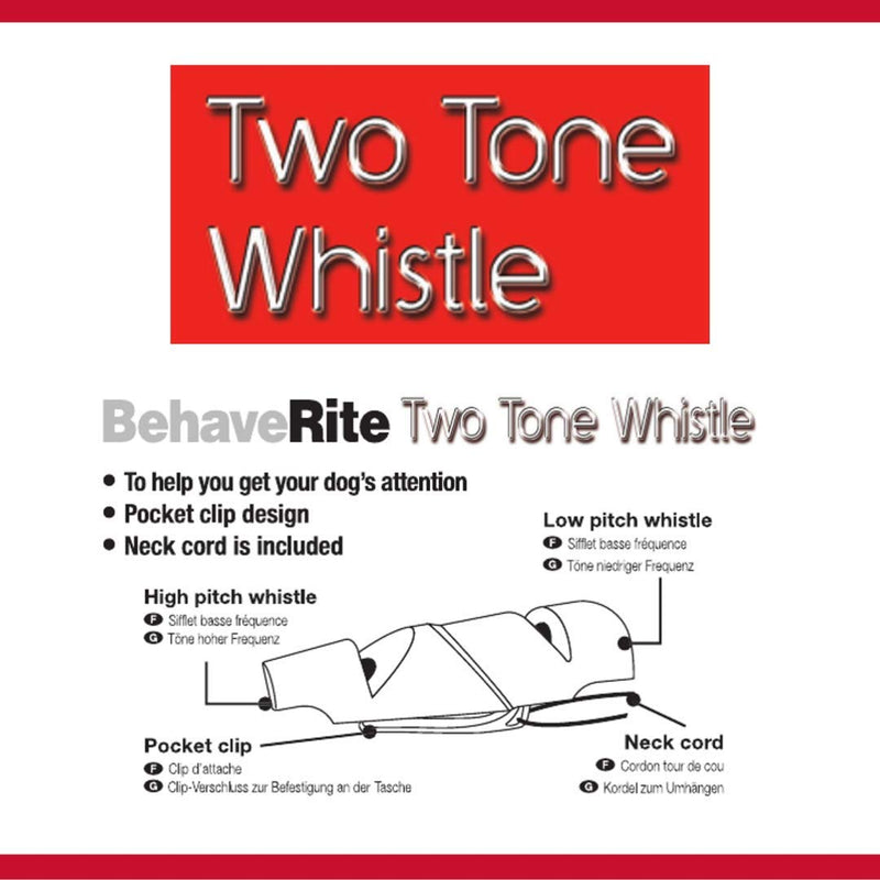 Mikki Dog and Puppy 2-Tone Training Whistle - for Dog Obedience and Recall Training - PawsPlanet Australia