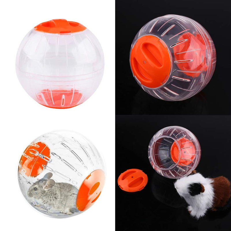 Hamster ball, diameter 12 cm, hamster running ball, hamster ball, exercise ball, sports ball, plastic roller ball, running ball, jogging ball, small animals toy for hamsters, rats, gerbils (orange). - PawsPlanet Australia