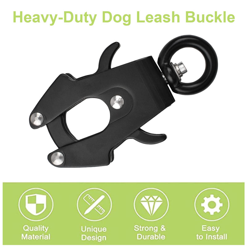 UFURMATE Frog Clip, Space Aluminum Lock, Heavy Duty Quick Release Buckle, Rust Resistant Dog Chain Buckle, Dog Leash Clasp Frog Clip, Replacement - 299kg Capacity, Black 15mm - PawsPlanet Australia