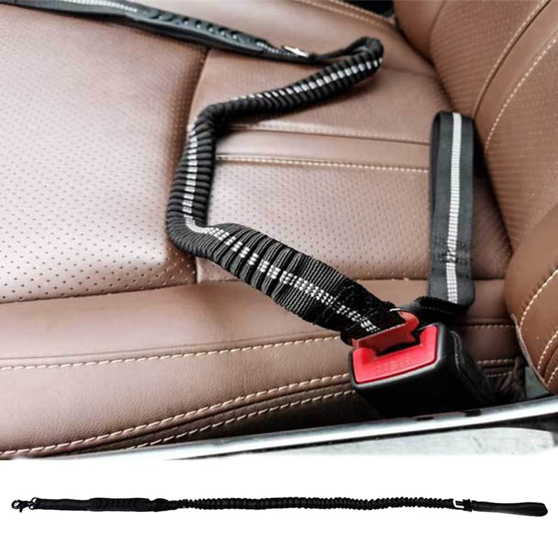 Car Seat Belt for Dogs, Adjustable Dog Safety Belt for Car, Dog Car Harnesses Belt, Dog Car Harness with Elastic Shock Absorption and Strong Carabiners (Black) - PawsPlanet Australia